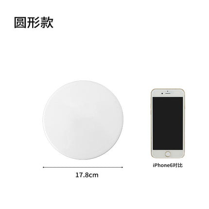 Ceramic Cake Plate Pure White Square Plate Dessert Display Dish Baking Tableware Buffet Round Swing Plate Long Square Plate