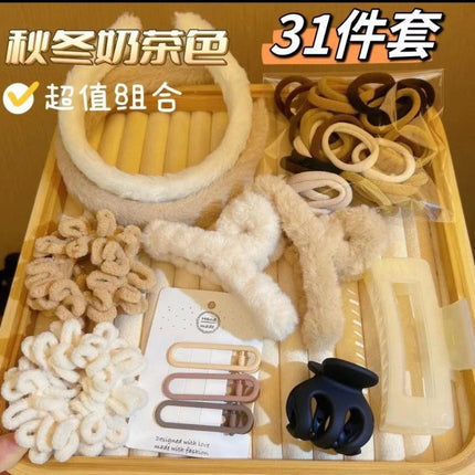 New 112-piece set Japanese-Korean style hairpin large grip clip simple hairpin hairband shark clip grip clip temperament suit