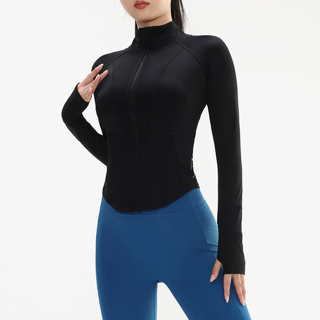 Women's Sports Jacket Running Yoga Fitness Suit Slim Fit Sportswear Spring and Summer Fitness Lu Same Top