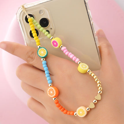 Factory direct supply handmade beaded mobile phone lanyard bluetooth speaker lanyard flashlight fan selfie stick U disk sling
