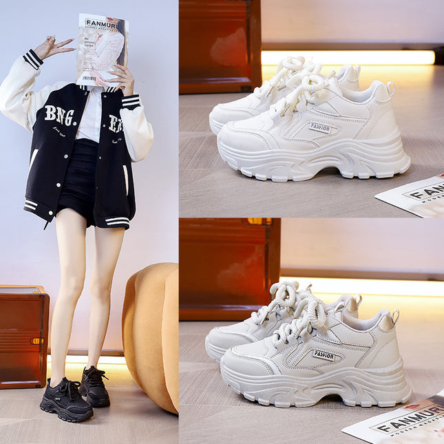 Women's Dad Shoes Ins Trend 2026 Spring New Versatile Retro Sports Casual Shoes Thick-Soled Women's Shoes 8821