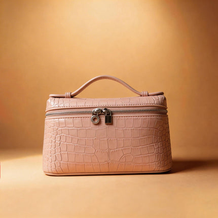 2025 New Cosmetic Bag Cross-Border Fashion Lp19 Lunch Box Bag Second Generation Ostrich Leather Handbag Crossbody Bag for Women