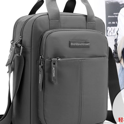 Cross-border Men's Bag New Oxford Cloth Shoulder Bag Men's Bag Business Portable Fashionable Computer Bag Vertical Crossbody Bag