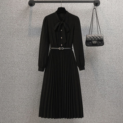Plus Size Women's Autumn and Winter Suit 2025 New Style Cardigan Jacket Fashionable Slimming Look Versatile Dress Two-Piece Set