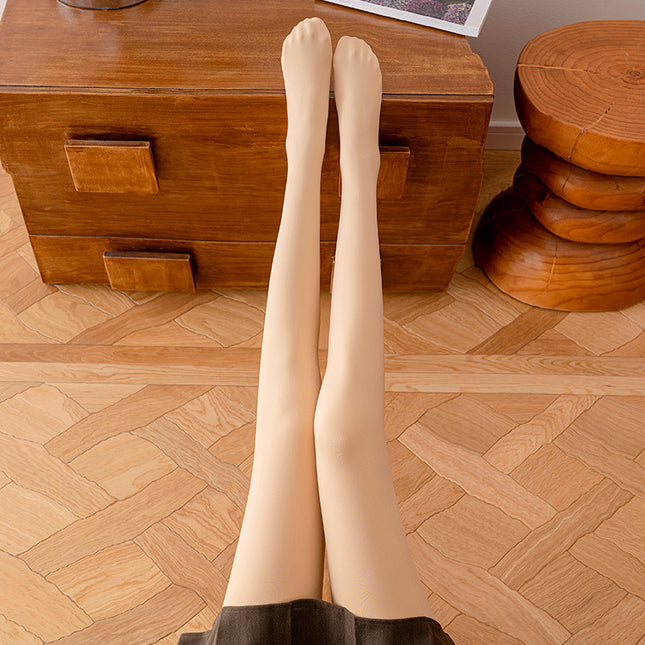 Light Leg Artifact Autumn and Winter Nylon One-piece Pants fleece-lined Thickened Leggings Anti-hook Silk Stockings Thin Velvet Outer Wear Pantyhose Women