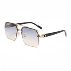 Gold frame with blue top and yellow bottom