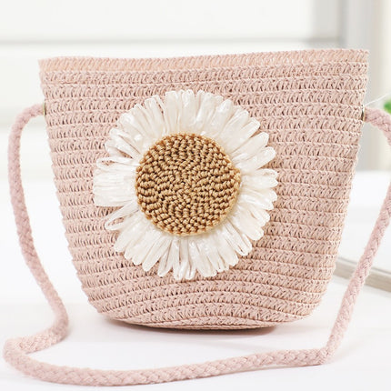 Cross-border New Children's Bag Spring and Summer New Children's Crossbody Bag Handmade Straw Satchel Travel Mini Coin Purse