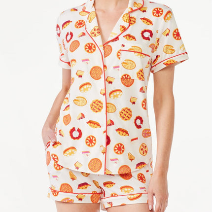 2024 Summer Amazon European and American Style Homewear Monkey Print Polo Casual Set Foreign Trade Pajamas European and American Style Set