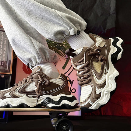 Men's Trendy Shoes 2026 Spring New Style Height-Increasing Breathable Casual Sports Internet Celebrity Dad Shoes Men's Shoes
