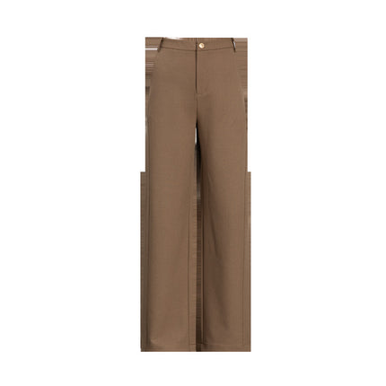 Wide-Leg Wool Pants for Women Spring and Summer 2025 New Loose Draped Straight Pants Commuter Autumn Trousers Casual Wide-Leg