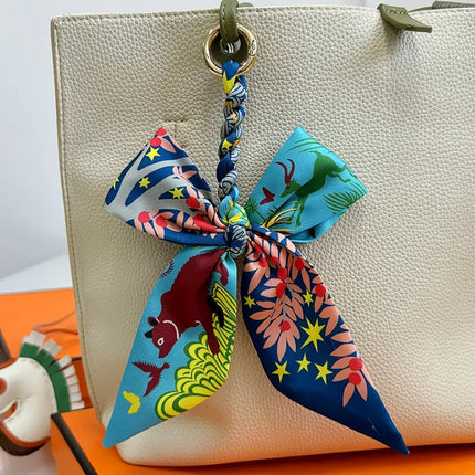 High-grade Handbag Handle Ribbon Bag Handle Handle Accessories Silk Scarf Handbag Tie Bag with Decorative Ribbon Pendant