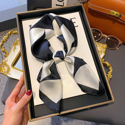 70cm Imitation Silk Square Scarf Fashion All-match Silk Scarf Professional Scarf Korean Style Neck Protection Scarf Decorative Small Square Scarf