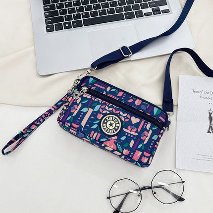 2023 New Shoulder Crossbody Bag Middle-aged and Elderly Mother Bag Oxford Cloth Multi-layer Casual Crossbody Mobile Phone Coin Purse Bag