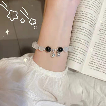 Bracelet Jewelry Cat's Eye Stone Crystal Butterfly Women's Bracelet Imitation Gray Moonlight Versatile Stylish Trendy Student Gift Starry