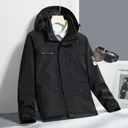 Winter Couple Outdoor Rush Clothes Three-in-One Hood Removable Liner Two-piece Warm Windproof Casual Rush Clothes