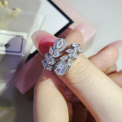 Amazon cross-border e-commerce opening adjustable new irregular design high-end ring female niche r7890