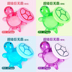One each of purple, pink, blue and green