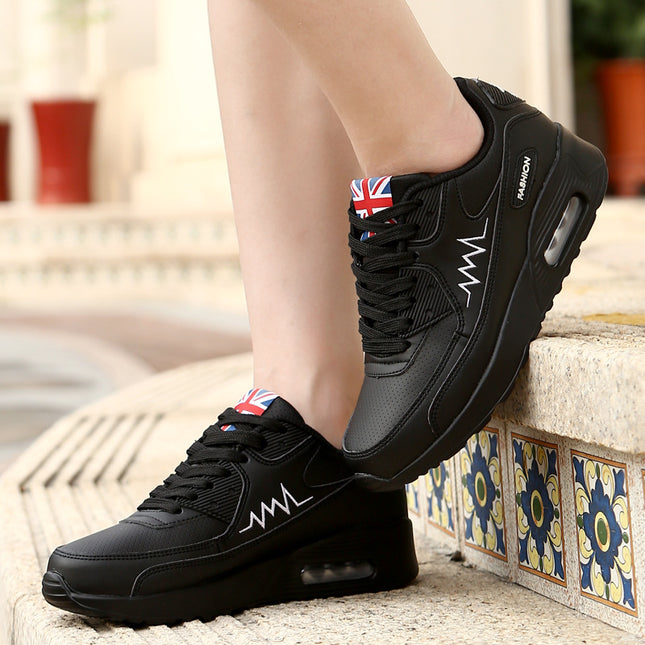 Women's Casual Shoes, Four-Season Shoes, New Women's Shoes, Fashionable Korean Style White Shoes, Low-Top Air-Cushioned Sneakers