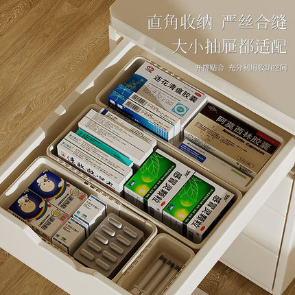 Japanese-style drawer storage box retractable tableware compartment storage box multi-functional tableware underwear socks sorting