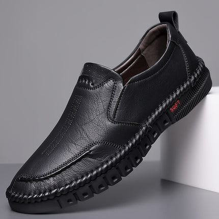 2022 New Men's Leather Shoes Breathable Sliding Wear-resistant Driving Shoes Fashionable All-match Shoes for Men