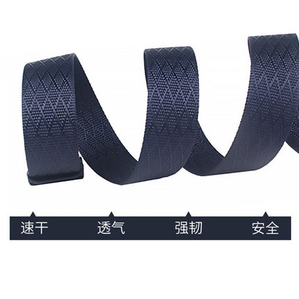 Casual Smooth Buckle Nylon Belt Men and Women Thickened POM Security Jacquard Pants Belt Tactical Wholesale All-match