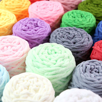 Ice thread soft coarse wool handmade diy knitted scarf wool ball crochet hook slippers men's and women's self-woven material