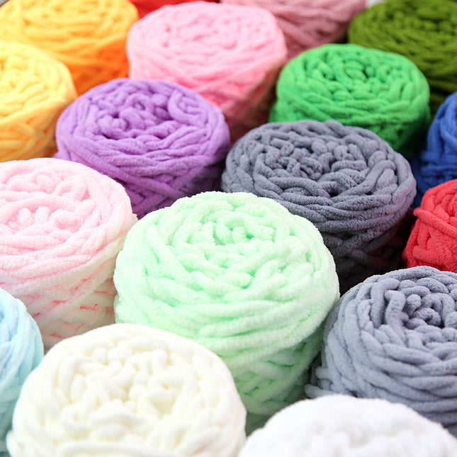 Ice thread soft coarse wool handmade diy knitted scarf wool ball crochet hook slippers men's and women's self-woven material