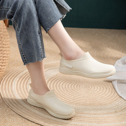 Rain Boots for Women 2025 Low-Cut Fashionable Outer Wear Non-Slip High-Looking Cute Korean Style Rubber Shoes Waterproof Rain Boots Water Shoes