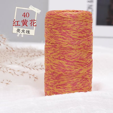 Bright Silk Thread 1mm Thin Thread for Crocheting Bouquets, Bags, Shoes, Handmade 100g Factory Direct Wholesale Knitting Thread