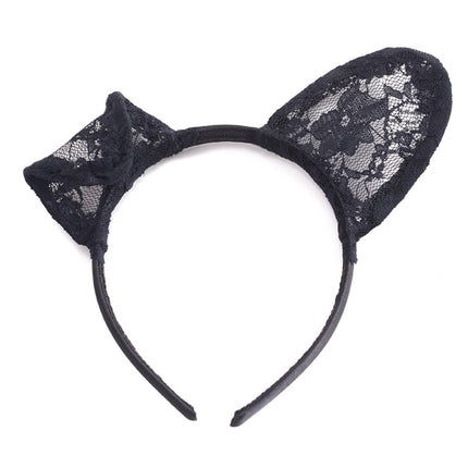 Sexy accessories new lace cat ears black headband mask ball party photography Halloween headdress