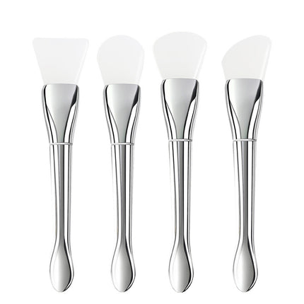 New Silver Rod silicone mask brush multifunctional beauty makeup brush ultra-thin flat head coating foundation brush mud film brush