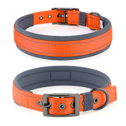 Diving Material Dog Collar Customizable Name Comfortable Neck Sleeve Large and Medium Small Dog Reflective Pet Collar