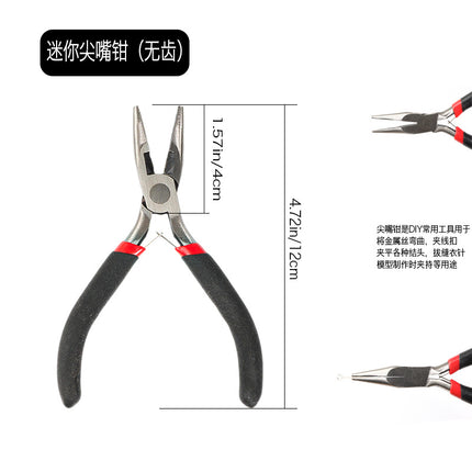 Handmade DIY beaded tool kit open fork needle pliers scissors line tweezers lobster buckle ring wire guide suit wholesale