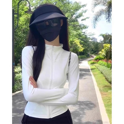 2026 New Summer Style Thin Sun Protection Clothing for Women, Breathable and Slim-Fitting Ice Silk Sun Protection Clothing, Cardigan Jacket, Uv Protection