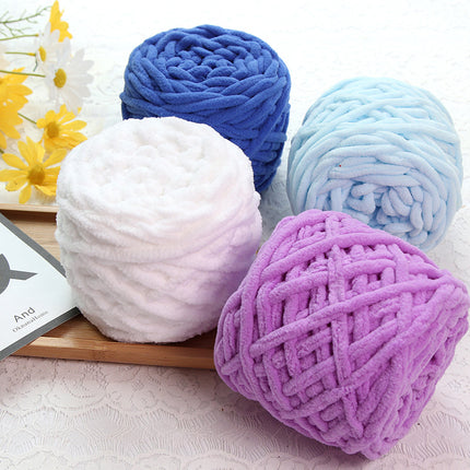 Ice thread soft coarse wool handmade diy knitted scarf wool ball crochet hook slippers men's and women's self-woven material
