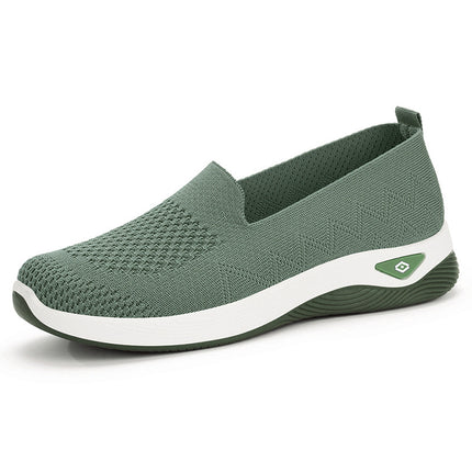 Shoes for Middle-Aged and Elderly Women, Spring Breathable and Comfortable Single Shoes, Factory Direct Sales, Soft-Soled Casual Slip-On Mesh Mother's Shoes