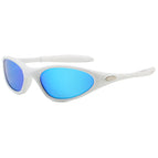 White frame revo ice blue
