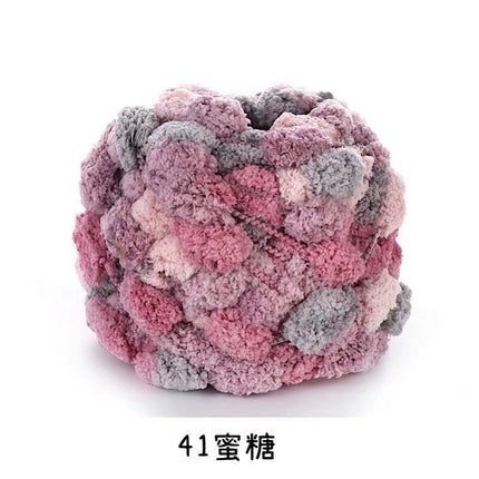 Big ball ball coarse wool round thread loop crochet sofa cushion carpet cushion handmade DIY woven material bag