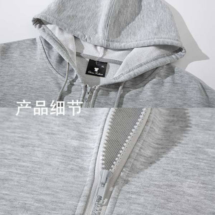 Twill Zipper Hooded Sweater Spring and Autumn Class Clothes Custom Printed Logo Hooded Sweater Custom Printed Hoodie