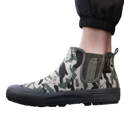 Lu Tai High-top Shoes Labor Insurance Shoes Liberation Shoes Work Shoes Rubber Shoes Training Shoes Camouflage Shoes Work Shoes Farmland Shoes