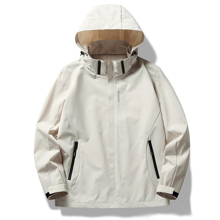 Outdoor sports clothing silver fox velvet liner windproof waterproof men and women with the same style three-in-one work clothes logo