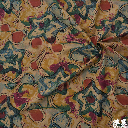 Hemp Cotton Digital Printed Fabric Yunnan Lijiang Retro Bohemian Fabric Hotel Pillow Bar Tablecloth