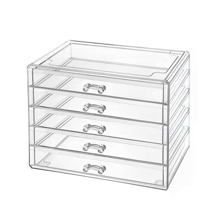 New multi-layer transparent storage box desktop drawer lipstick storage lip glaze eye shadow cosmetics sundries dust-proof box