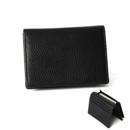 Foreign Trade Top Layer Cowhide Card Bag Coin Purse Lightweight Simple Japanese Style Large Capacity Business Card Bag Certificate Genuine Leather Card Case