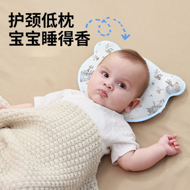 Baby styling pillow newborn correction head type correction baby anti-deviation head breathable 0 to 6 months silicone pillow