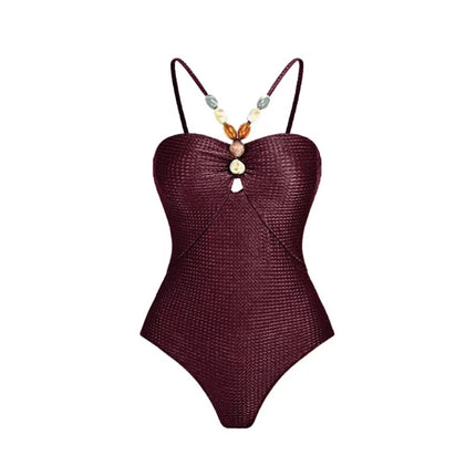 Positioning printing one-piece swimsuit women's bikini suit beach skirt belly covering slimming Amazon Southeast Asia sun protection