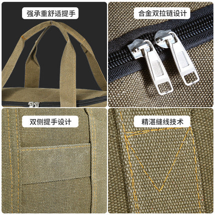 Luke Outdoor Portable Canvas Bag Camping Style Picnic Table and Chair Cosmetics Bag Large Capacity Lightweight Thickeneded Luggage Bag