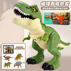 Green devouring Tyrannosaurus rex 1 cage with 4 small dinosaurs [Chinese color box]]