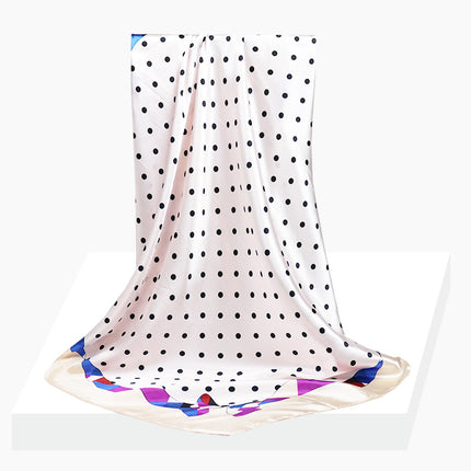 Spring and Autumn New 90 Square Scarf Printing Silk Satin Hangzhou Scarf Square Scarf Shawl Gift Factory Wholesale