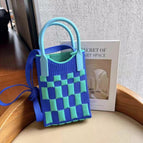 Checkered blue